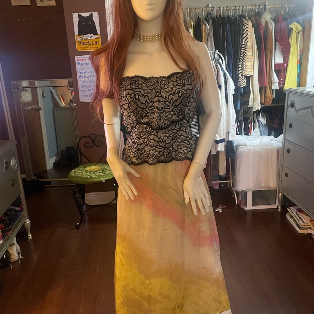 Strapless floral top